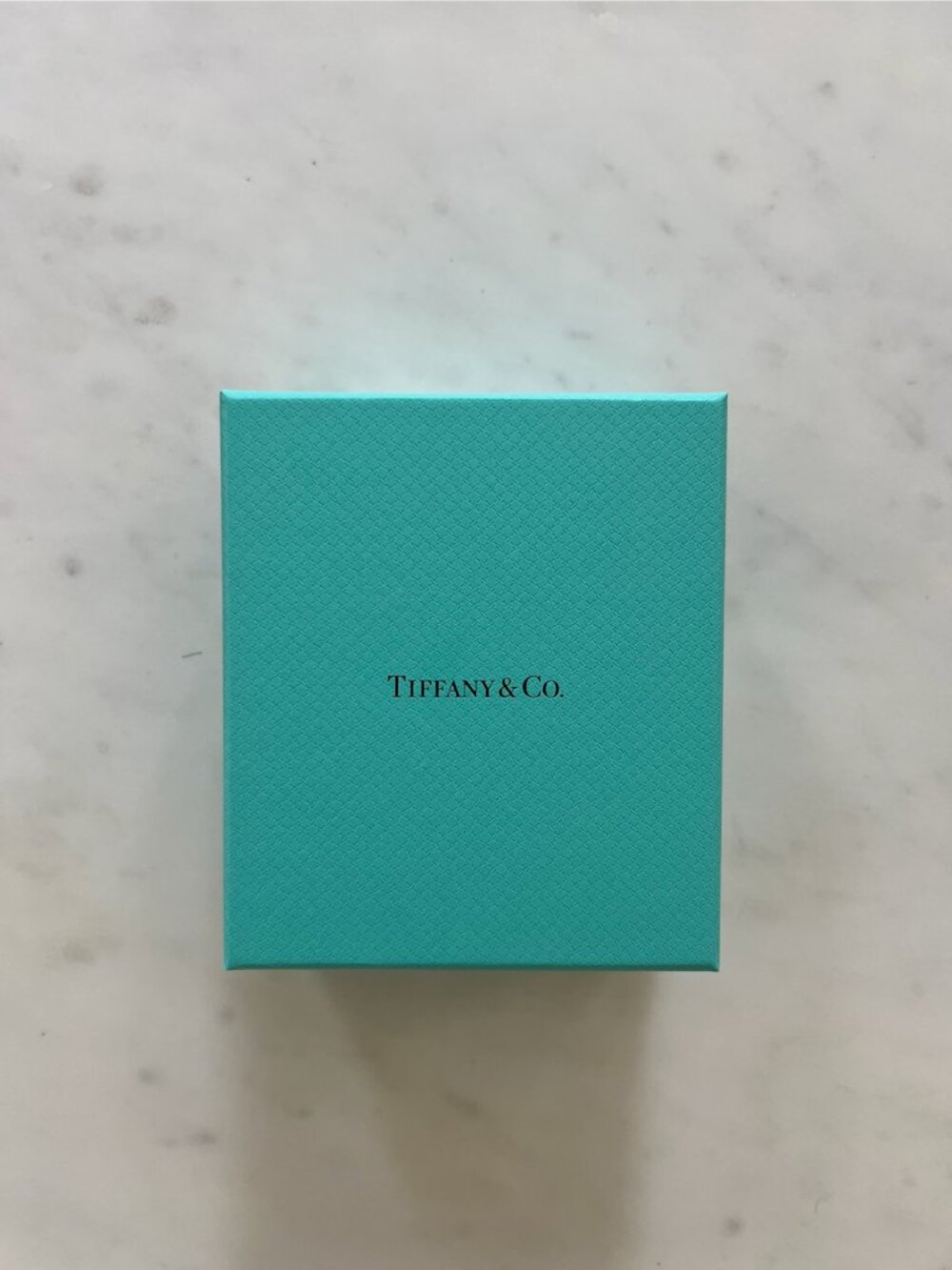 Authentic Tiffany & Co. Blue Jewelry Gift Box Empty 4" x 4" Small Square